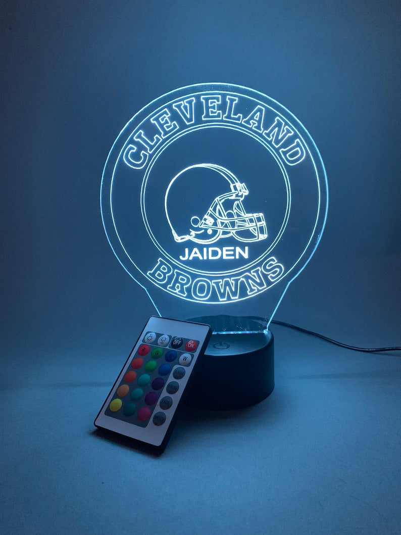 Cleveland Browns Personalized 3D Lamp For Sport Fans AZ3DLA008