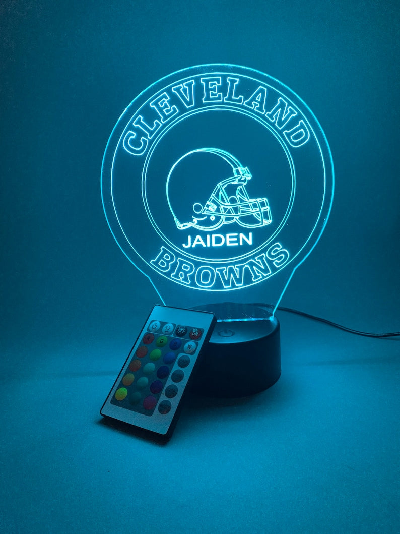 Cleveland Browns Personalized 3D Lamp For Sport Fans AZ3DLA008