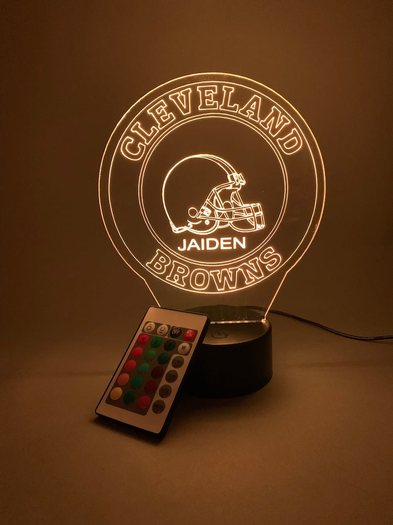 Cleveland Browns Personalized 3D Lamp For Sport Fans AZ3DLA008