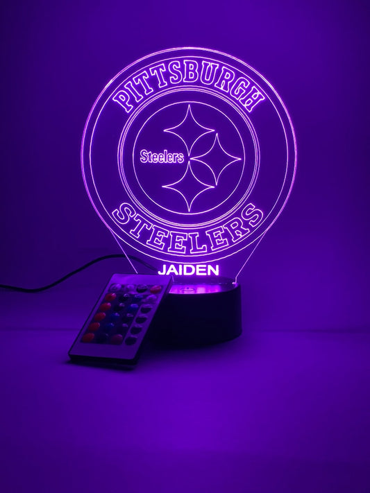 Pittsburgh Steelers Personalized 3D Lamp For Sport Fans AZ3DLA027