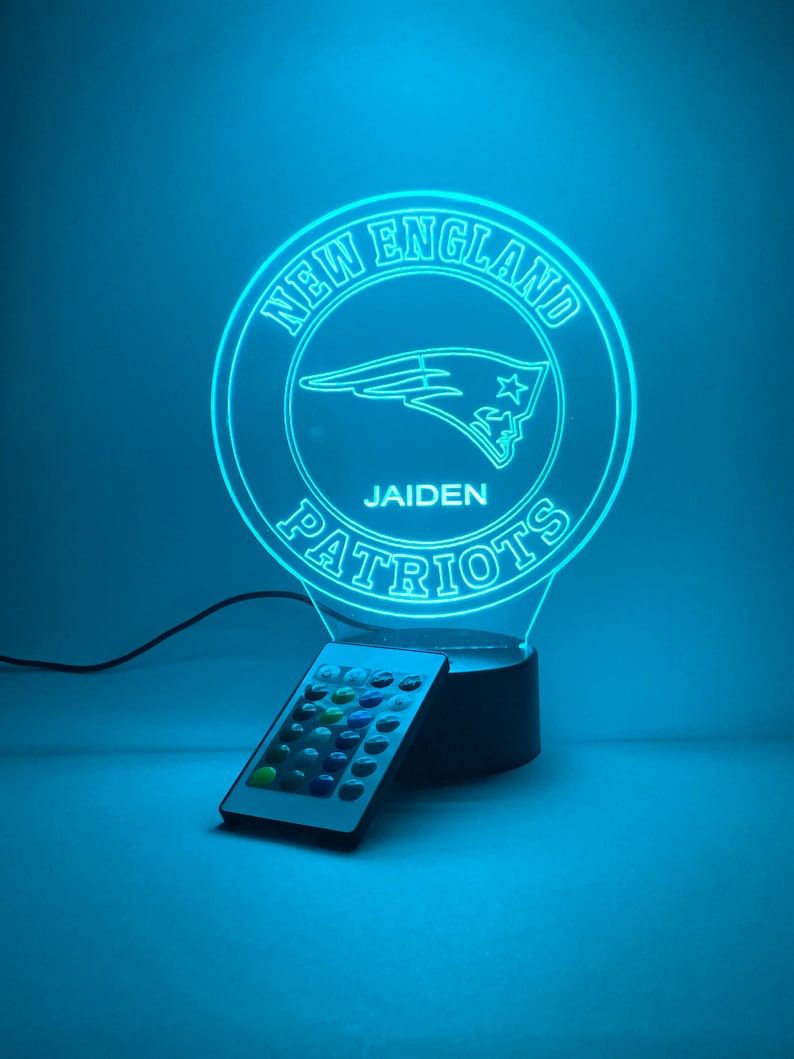New England Patriots Personalized 3D Lamp For Sport Fans AZ3DLA022
