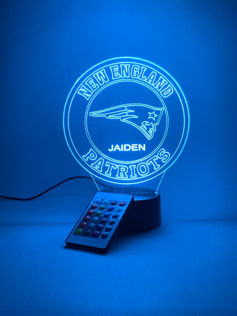 New England Patriots Personalized 3D Lamp For Sport Fans AZ3DLA022