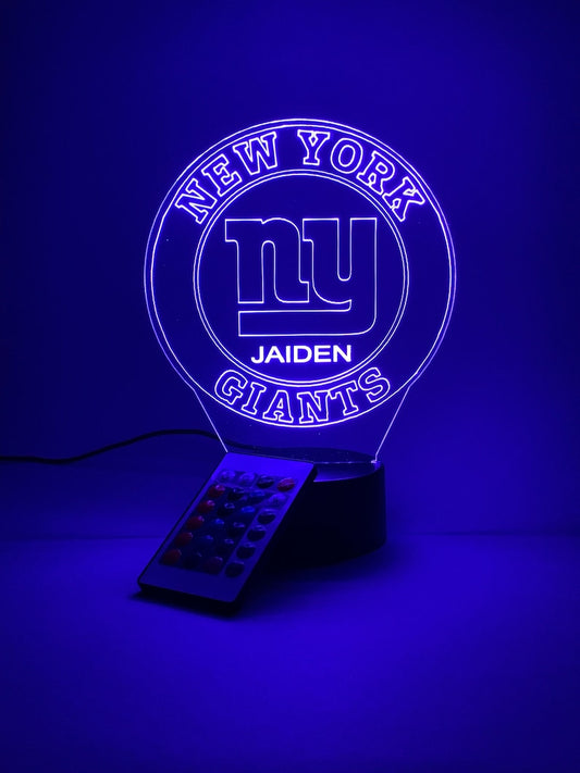 New York Giants Personalized 3D Lamp For Sport Fans AZ3DLA024