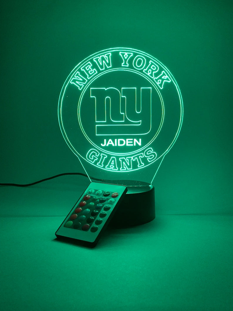 New York Giants Personalized 3D Lamp For Sport Fans AZ3DLA024