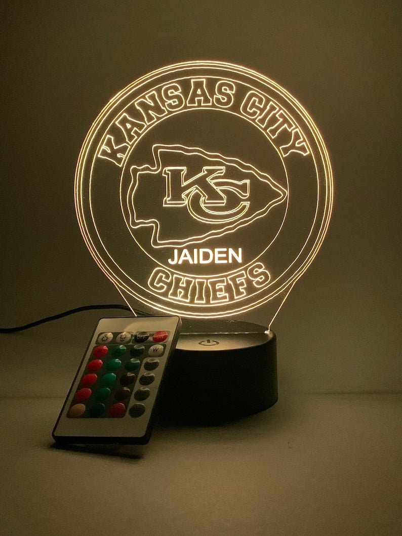 Kansas City Chiefs Personalized 3D Lamp For Sport Fans AZ3DLA016