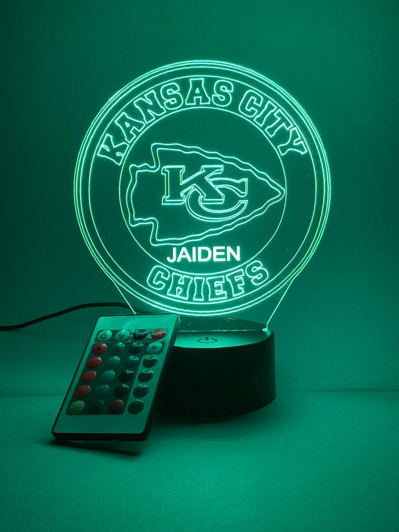 Kansas City Chiefs Personalized 3D Lamp For Sport Fans AZ3DLA016