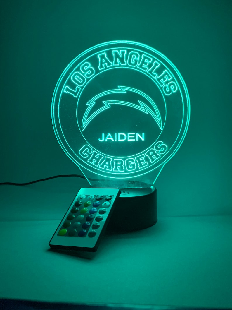 Los Angeles Chargers Personalized 3D Lamp For Sport Fans AZ3DLA018