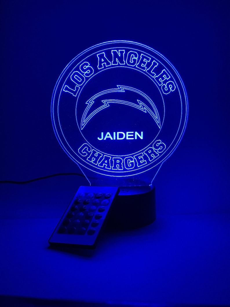 Los Angeles Chargers Personalized 3D Lamp For Sport Fans AZ3DLA018