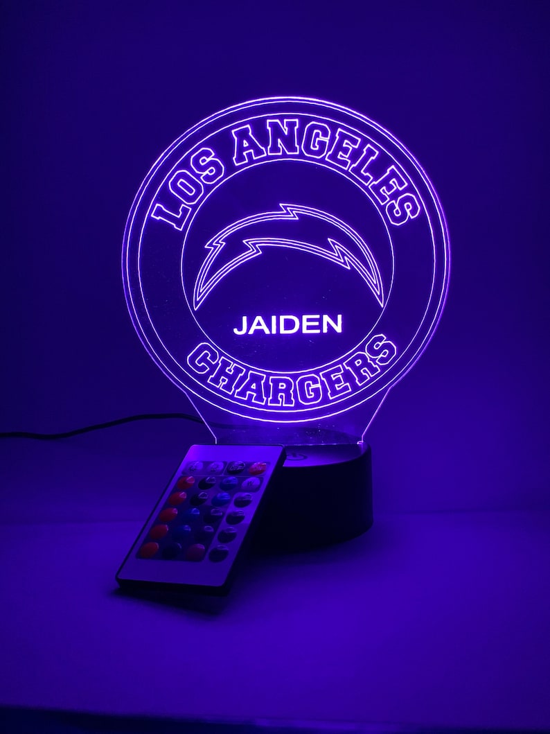 Los Angeles Chargers Personalized 3D Lamp For Sport Fans AZ3DLA018