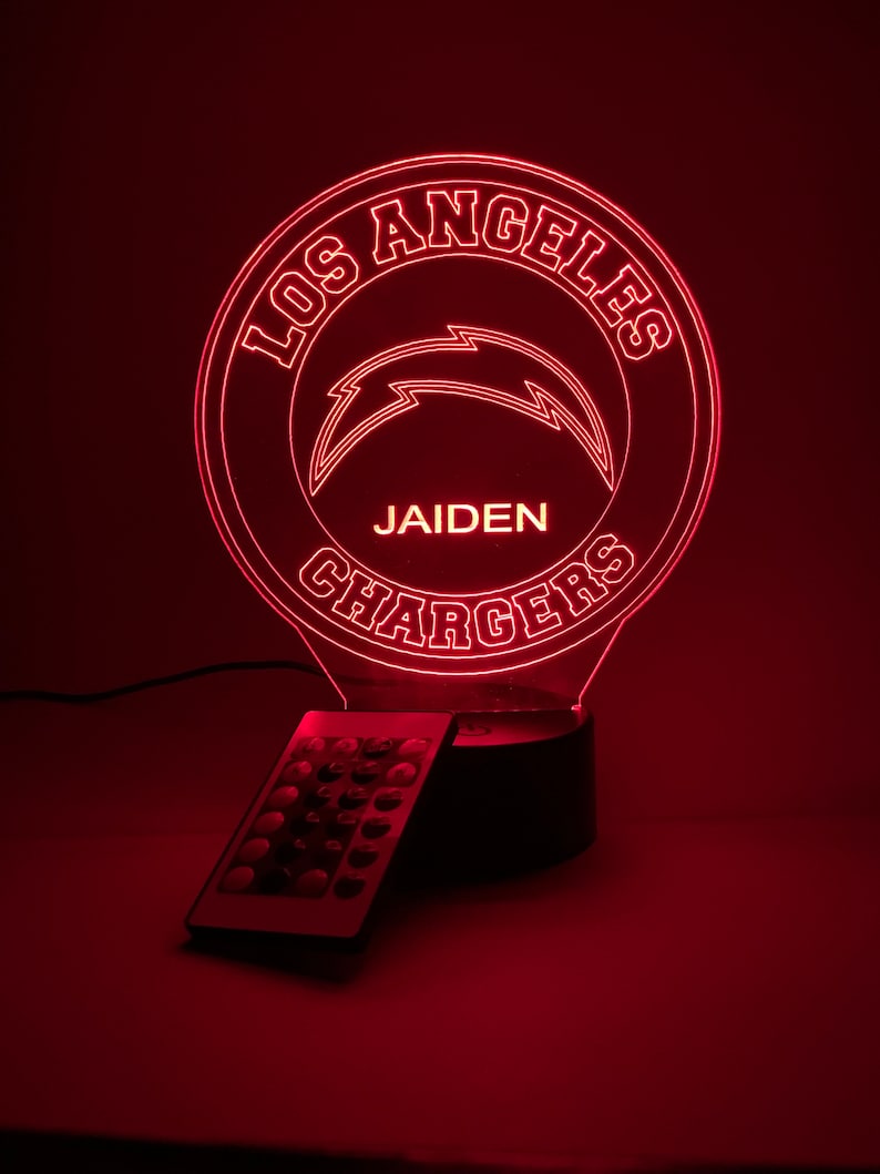 Los Angeles Chargers Personalized 3D Lamp For Sport Fans AZ3DLA018