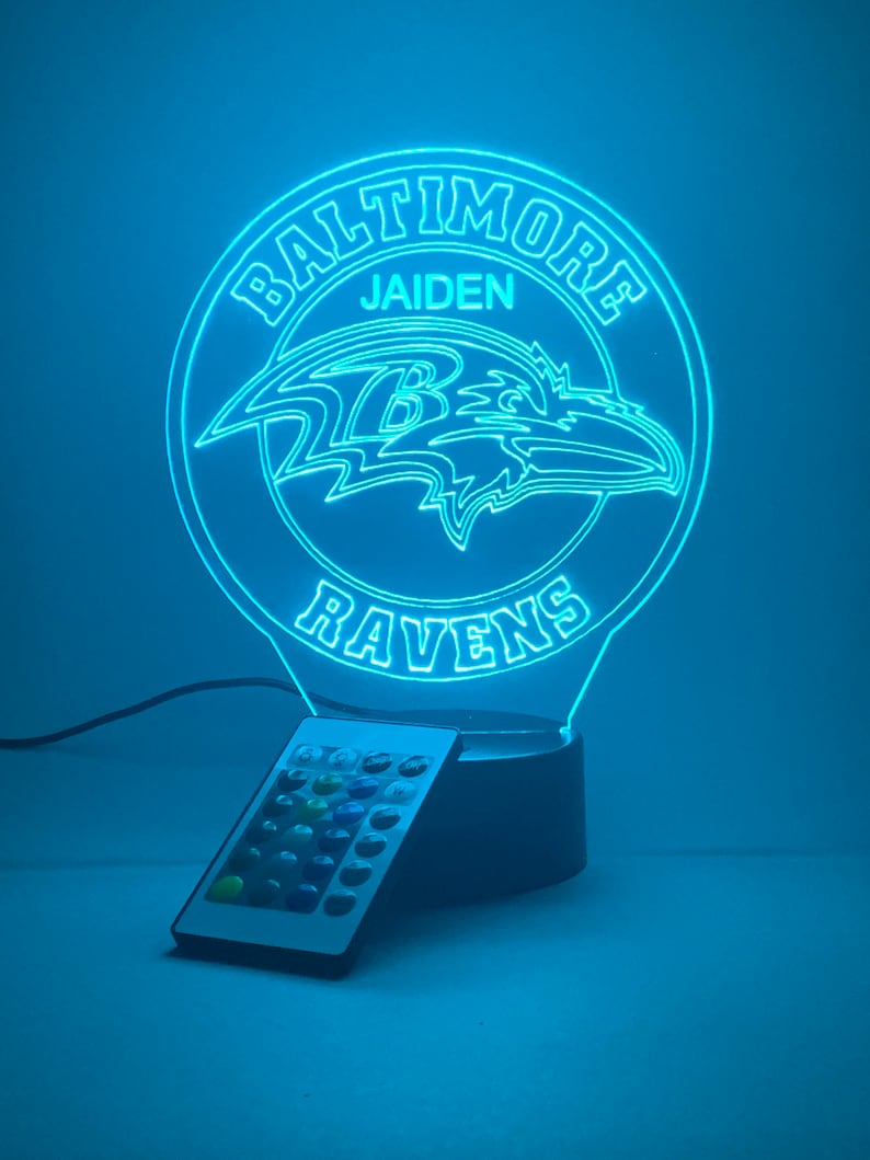 Baltimore Ravens Personalized 3D Lamp For Sport Fans AZ3DLA003
