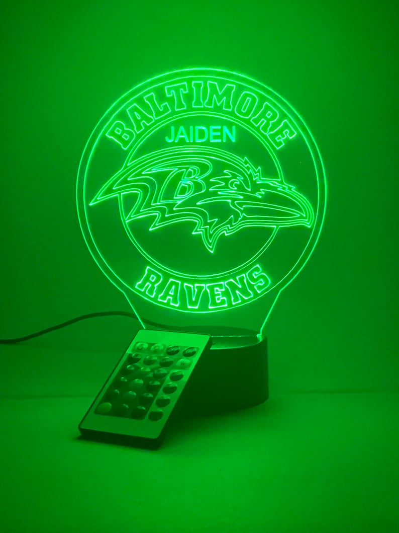 Baltimore Ravens Personalized 3D Lamp For Sport Fans AZ3DLA003