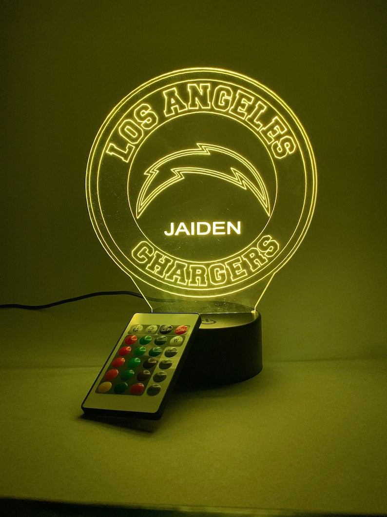 Los Angeles Chargers Personalized 3D Lamp For Sport Fans AZ3DLA018