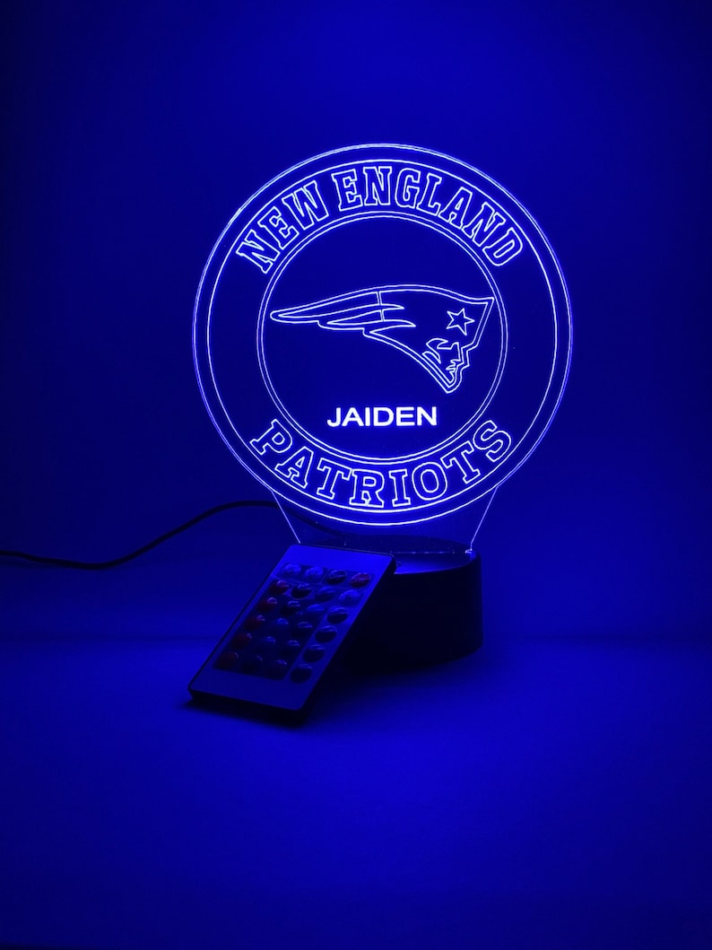 New England Patriots Personalized 3D Lamp For Sport Fans AZ3DLA022