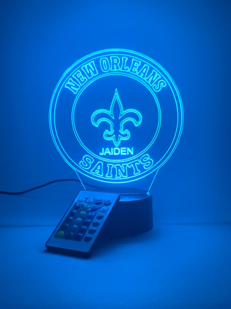 New Orleans Saints Personalized 3D Lamp For Sport Fans AZ3DLA023
