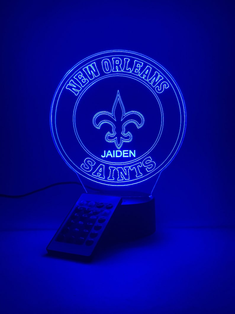 New Orleans Saints Personalized 3D Lamp For Sport Fans AZ3DLA023