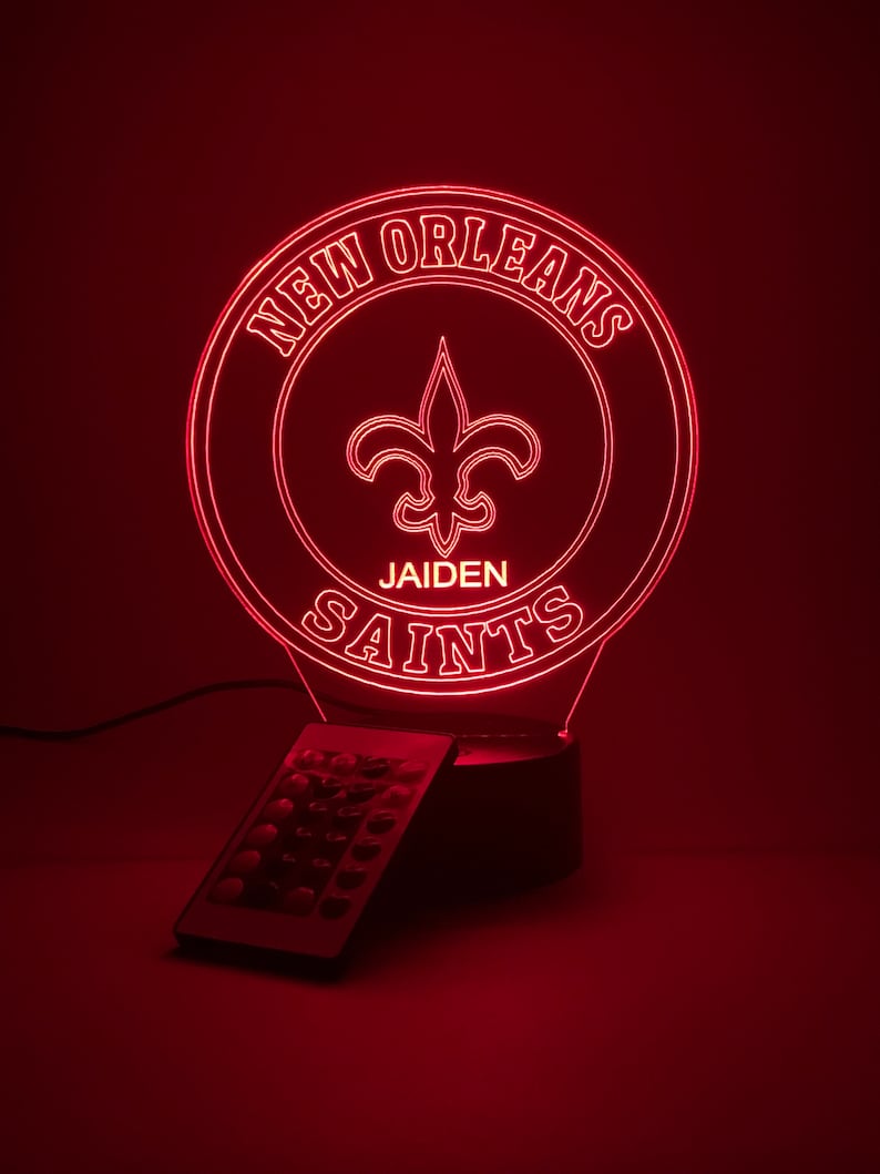 New Orleans Saints Personalized 3D Lamp For Sport Fans AZ3DLA023