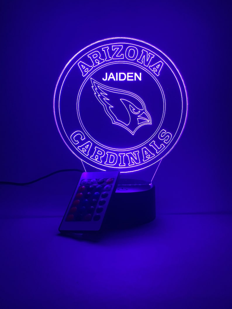 Arizona Cardinals Personalized 3D Lamp For Sport Fans AZ3DLA001
