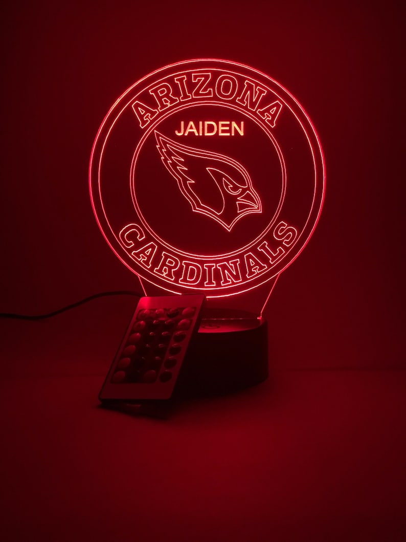 Arizona Cardinals Personalized 3D Lamp For Sport Fans AZ3DLA001