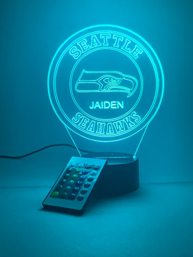 Seattle Seahawks Personalized 3D Lamp For Sport Fans AZ3DLA029