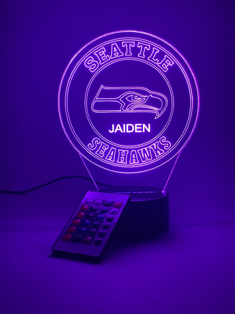 Seattle Seahawks Personalized 3D Lamp For Sport Fans AZ3DLA029