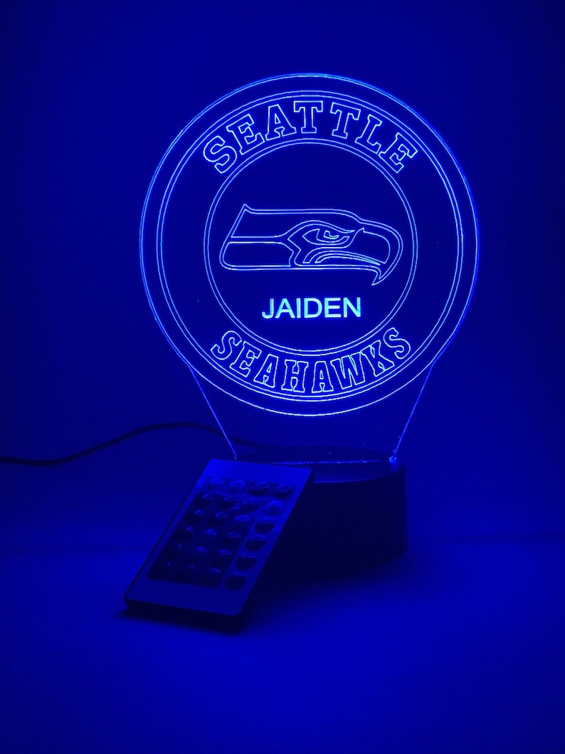 Seattle Seahawks Personalized 3D Lamp For Sport Fans AZ3DLA029