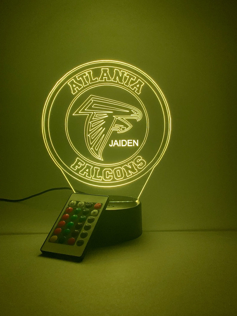 Atlanta Falcons Personalized 3D Lamp For Sport Fans AZ3DLA002