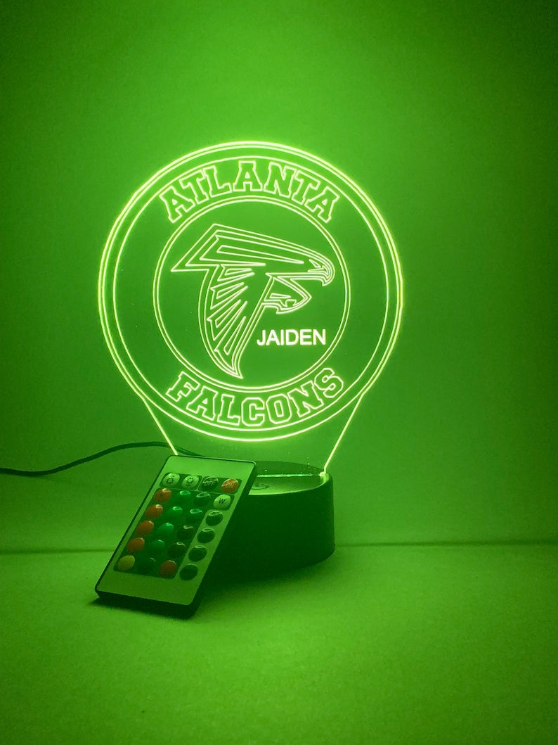 Atlanta Falcons Personalized 3D Lamp For Sport Fans AZ3DLA002