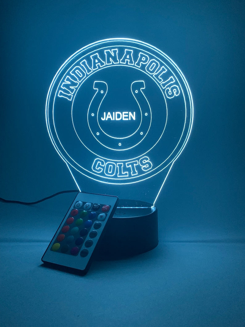 Indianapolis Colts Personalized 3D Lamp For Sport Fans AZ3DLA014