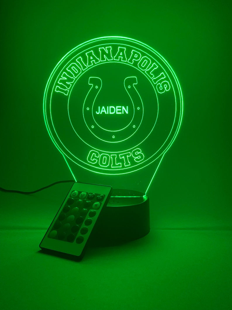 Indianapolis Colts Personalized 3D Lamp For Sport Fans AZ3DLA014