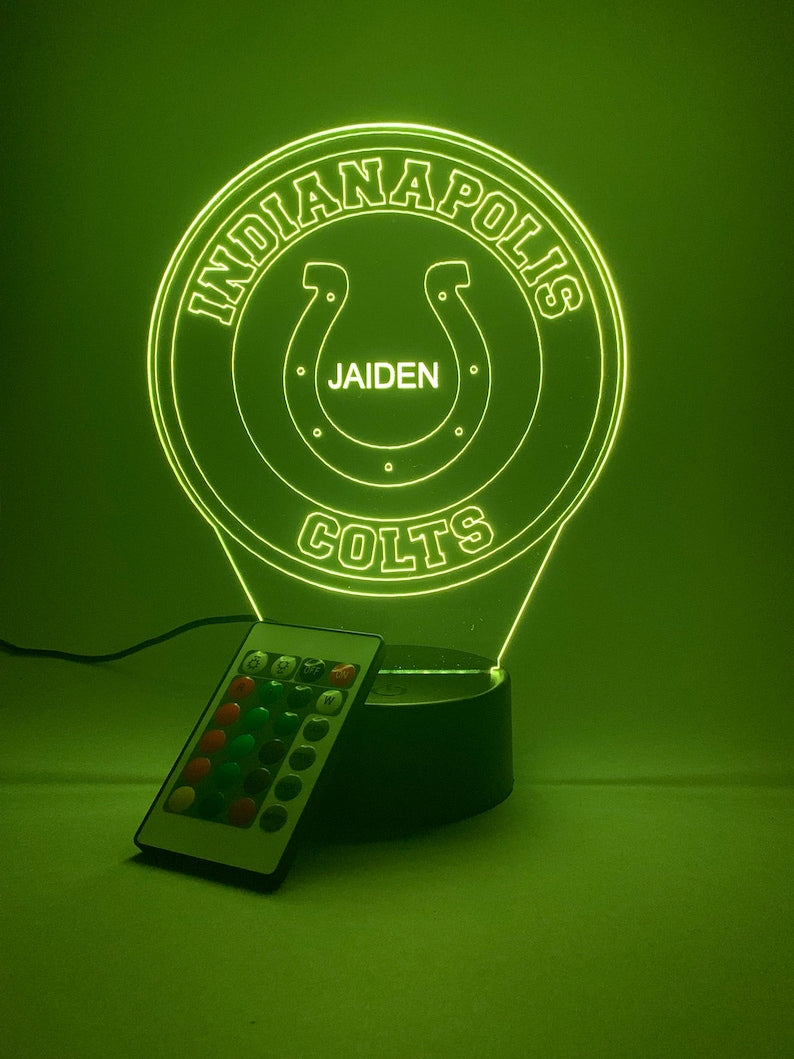 Indianapolis Colts Personalized 3D Lamp For Sport Fans AZ3DLA014