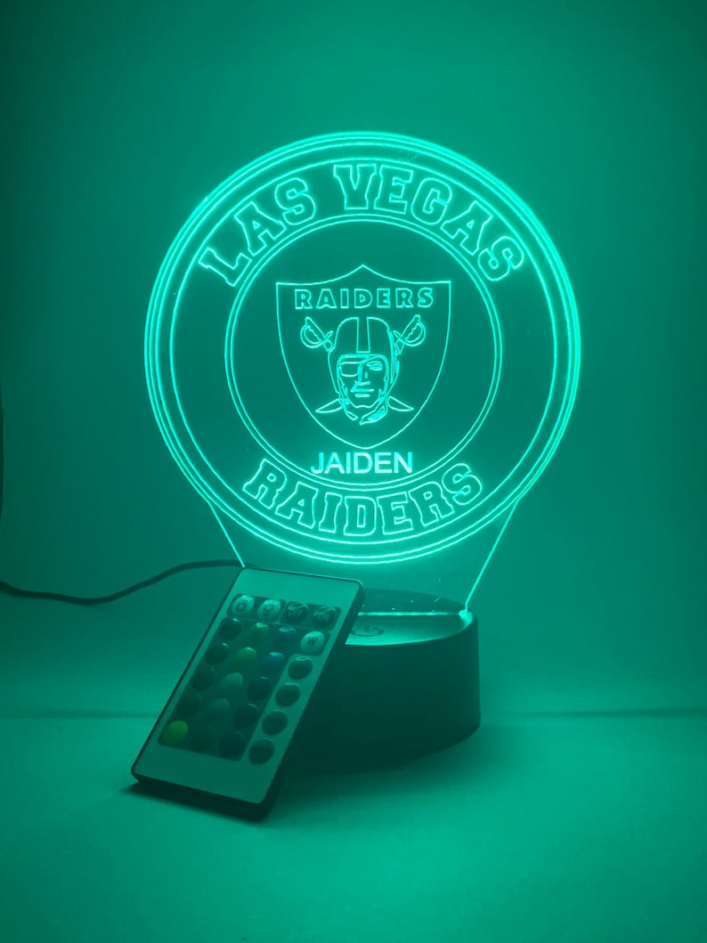 Las Vegas Raiders Personalized 3D Lamp For Sport Fans AZ3DLA017