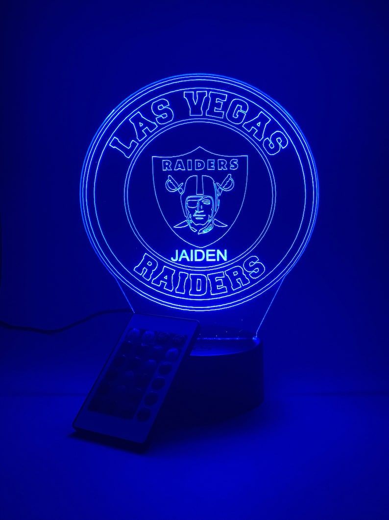 Las Vegas Raiders Personalized 3D Lamp For Sport Fans AZ3DLA017