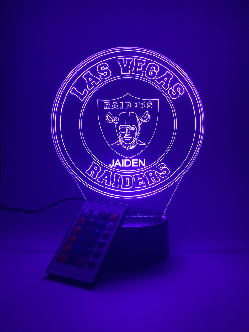 Las Vegas Raiders Personalized 3D Lamp For Sport Fans AZ3DLA017