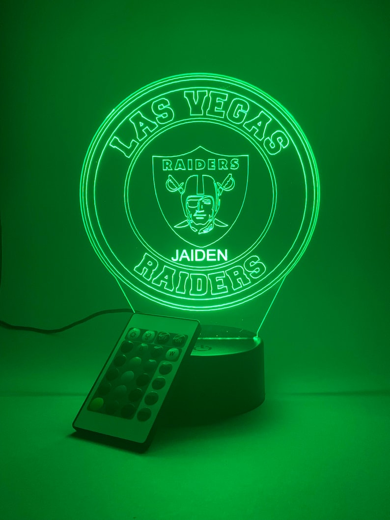 Las Vegas Raiders Personalized 3D Lamp For Sport Fans AZ3DLA017