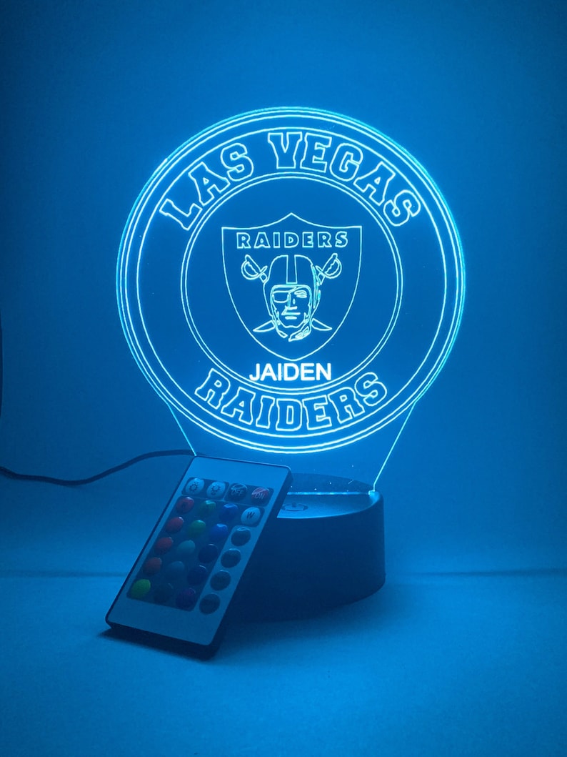 Las Vegas Raiders Personalized 3D Lamp For Sport Fans AZ3DLA017