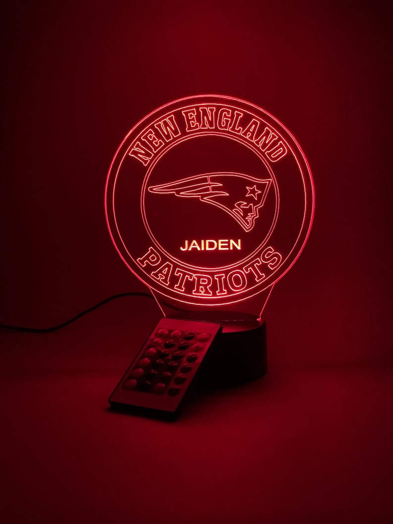 New England Patriots Personalized 3D Lamp For Sport Fans AZ3DLA022