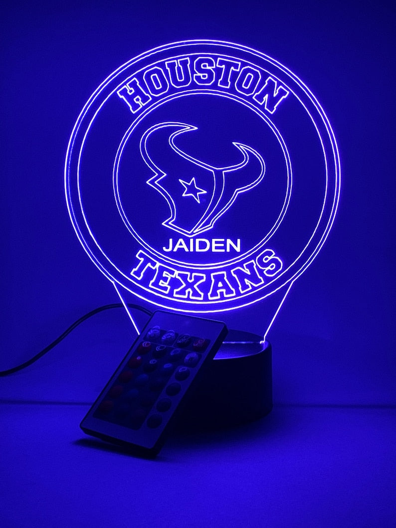 Houston Texans Personalized 3D Lamp For Sport Fans AZ3DLA013
