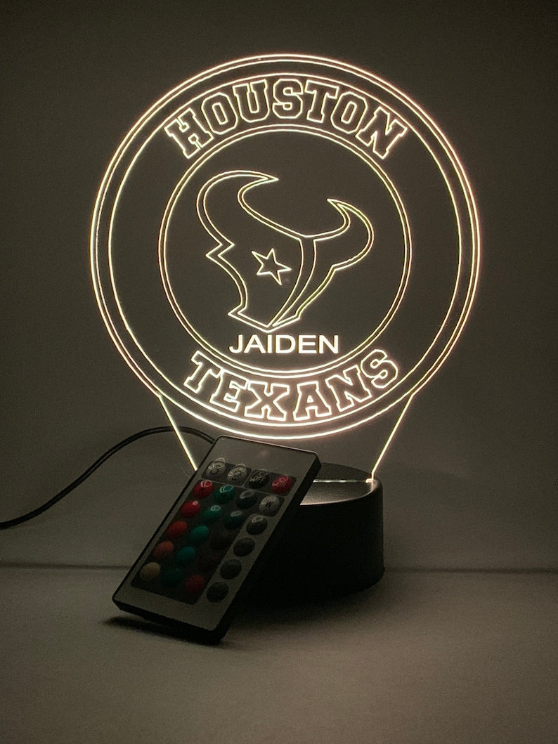 Houston Texans Personalized 3D Lamp For Sport Fans AZ3DLA013