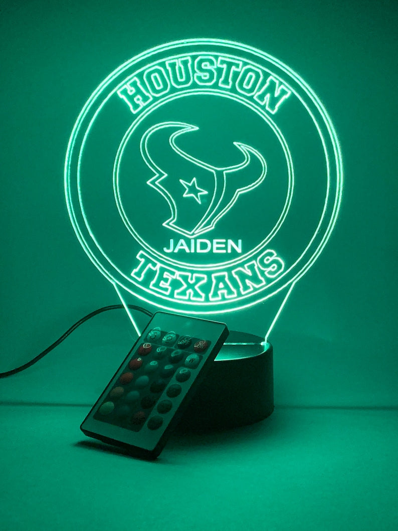 Houston Texans Personalized 3D Lamp For Sport Fans AZ3DLA013