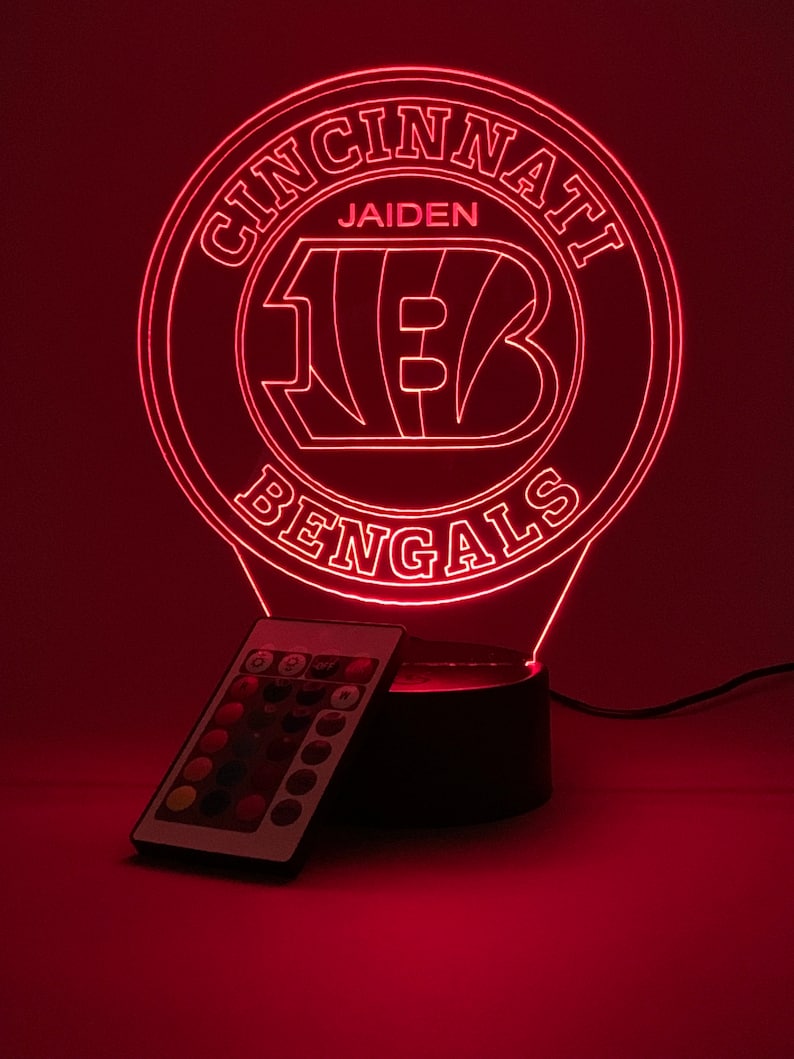 Cincinnati Bengals Personalized 3D Lamp For Sport Fans AZ3DLA007
