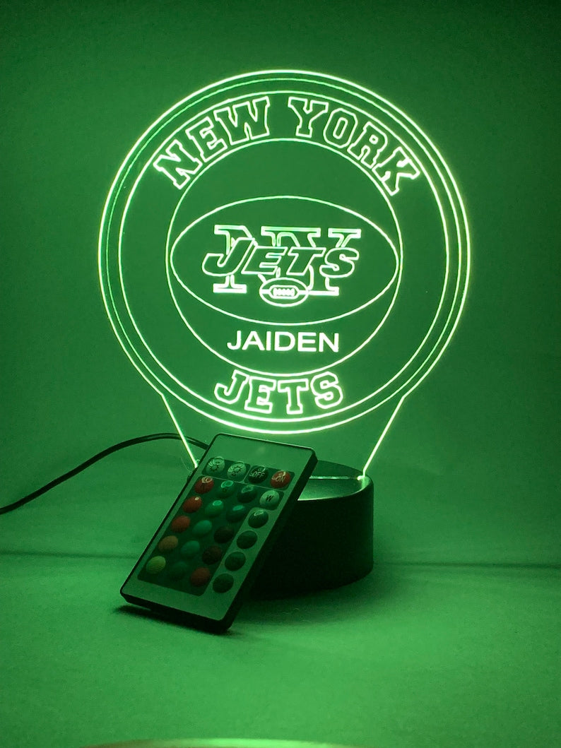 New York Jets Personalized 3D Lamp For Sport Fans AZ3DLA025