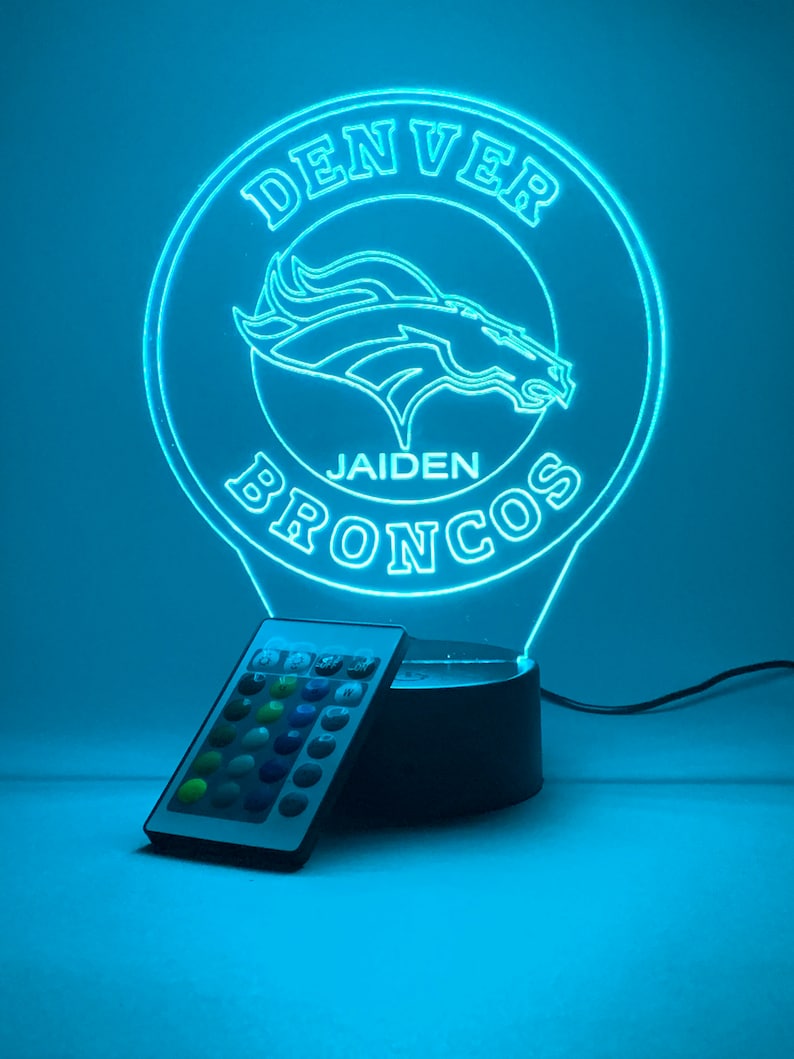 Denver Broncos Personalized 3D Lamp For Sport Fans AZ3DLA010