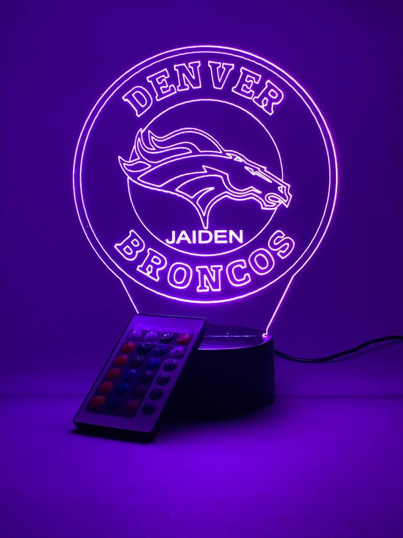 Denver Broncos Personalized 3D Lamp For Sport Fans AZ3DLA010