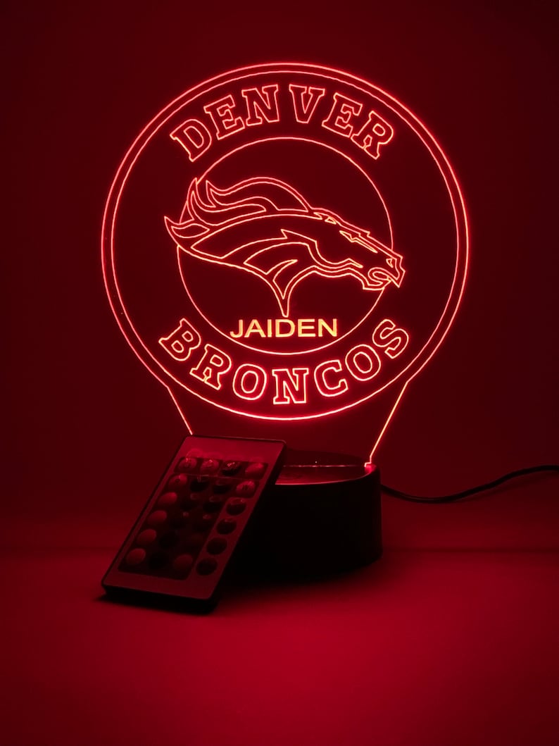 Denver Broncos Personalized 3D Lamp For Sport Fans AZ3DLA010