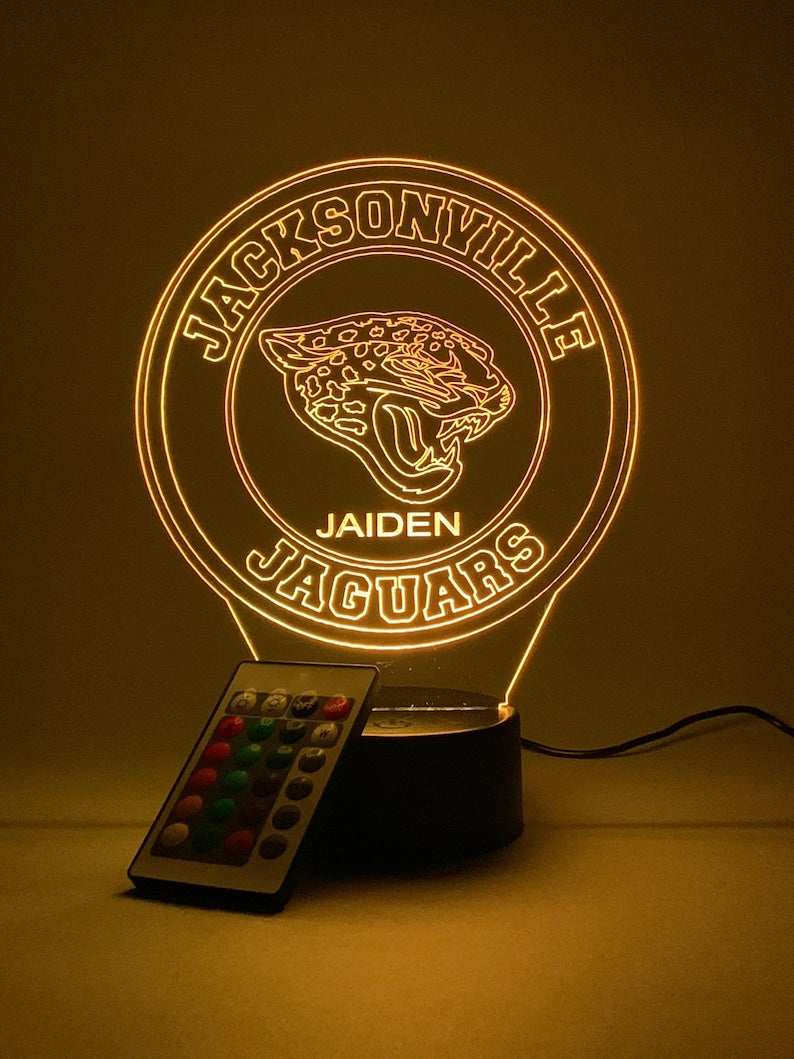 Jacksonville Jaguars Personalized 3D Lamp For Sport Fans AZ3DLA015