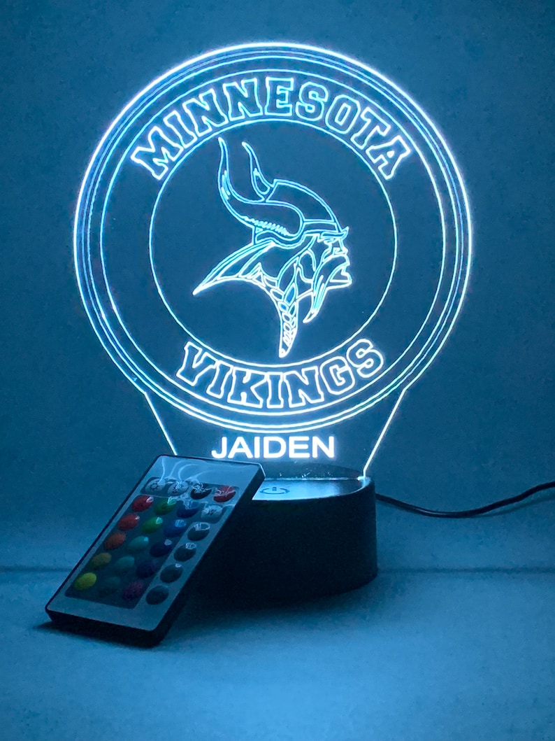 Minnesota Vikings Personalized 3D Lamp For Sport Fans AZ3DLA021
