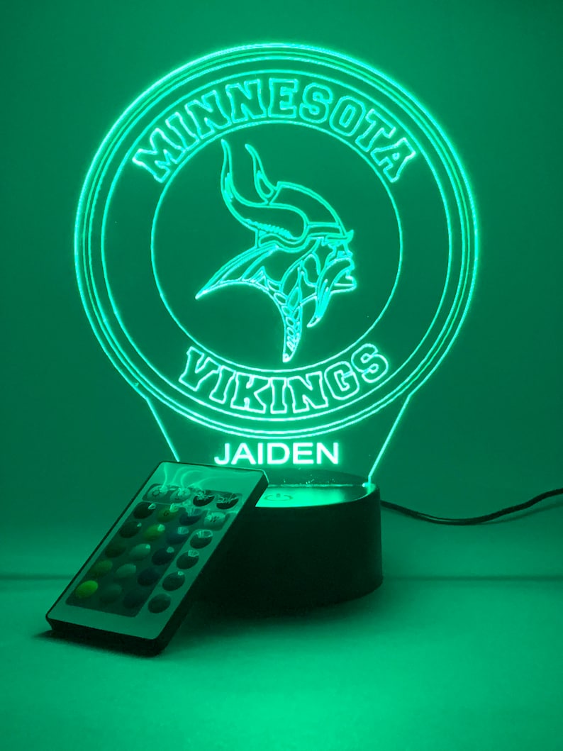 Minnesota Vikings Personalized 3D Lamp For Sport Fans AZ3DLA021