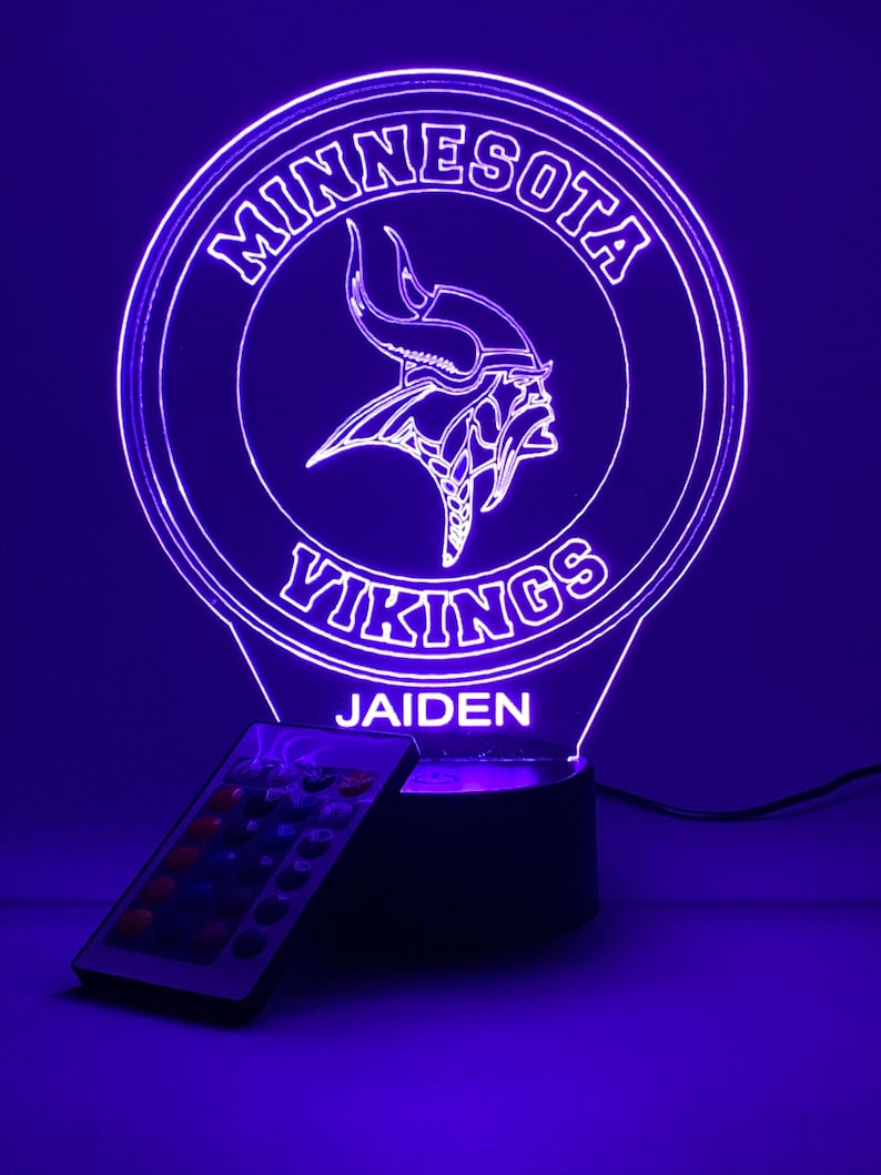 Minnesota Vikings Personalized 3D Lamp For Sport Fans AZ3DLA021