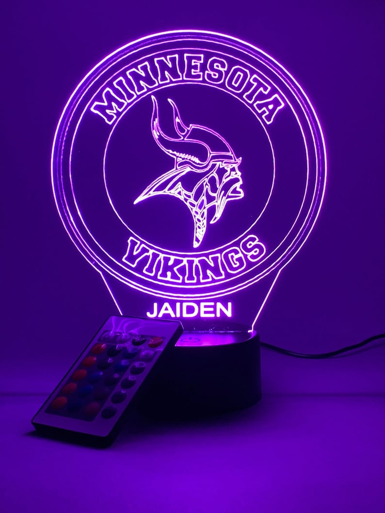 Minnesota Vikings Personalized 3D Lamp For Sport Fans AZ3DLA021